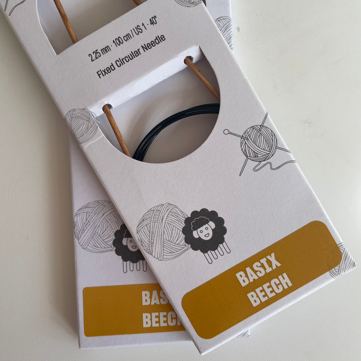 KnitPro Basix Beech Fixed Circular Needles