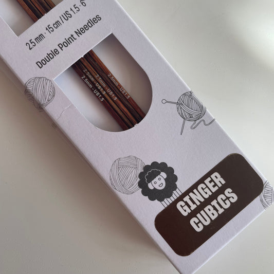 KnitPro Ginger Cubics Double Pointed Needles