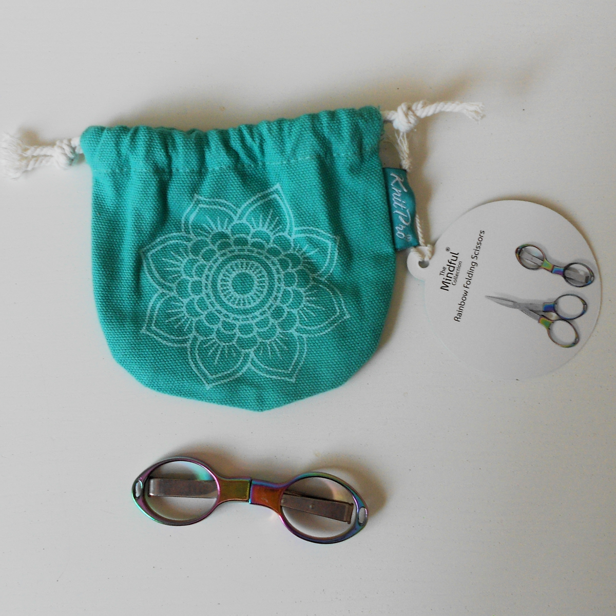 KnitPro Mindful Collection Rainbow Folding Scissors